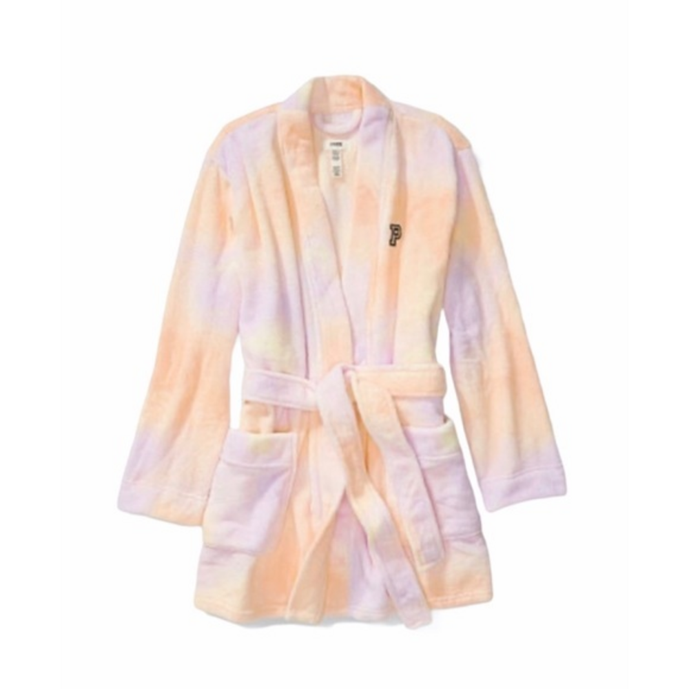 Victoria’s Secret VS Pink Tie Dye Wrap Fleece Robe